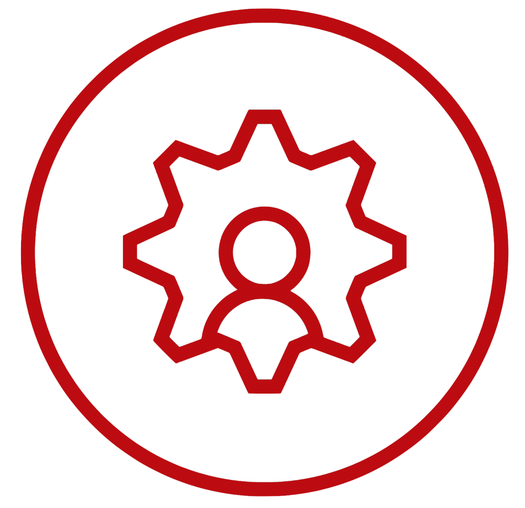 icon of a gear symbolising the effectiveness of social media